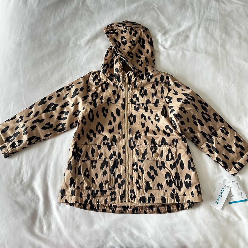 NWT Leopard jacket size 4T